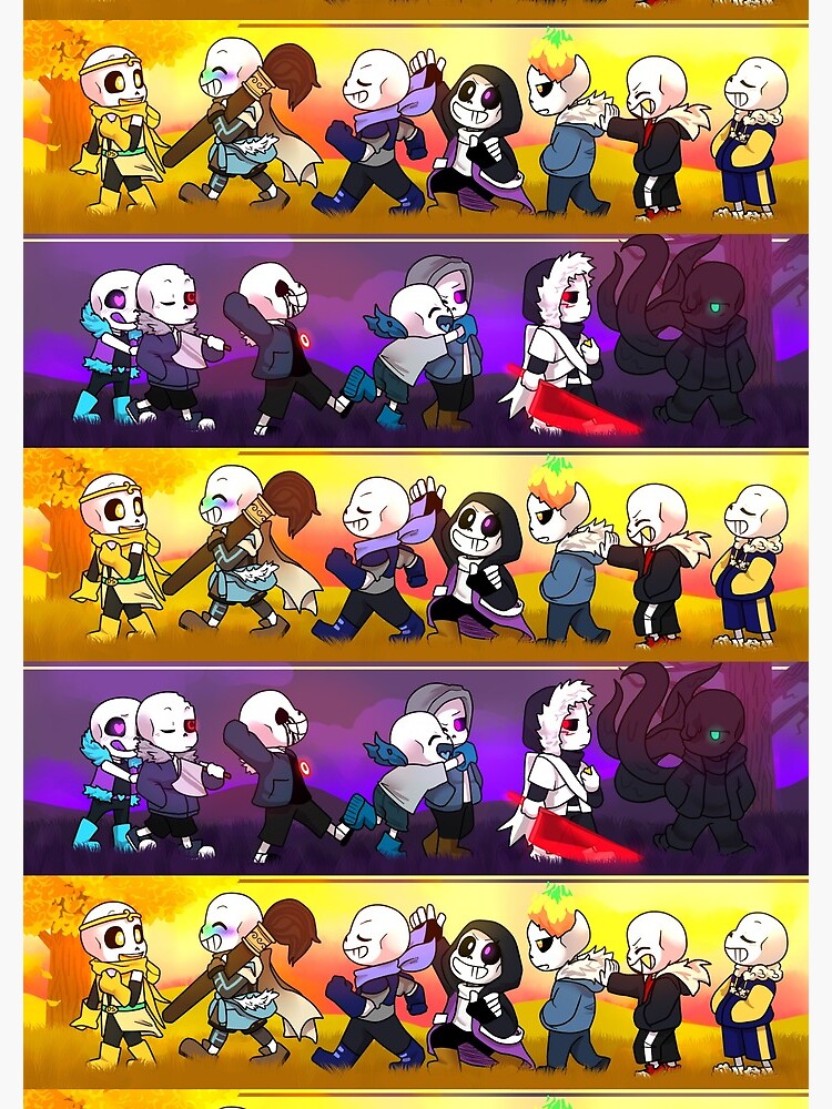 Undertale Au Sanses Good And Evil Notebook: (110 Pages, Lined, 6 x