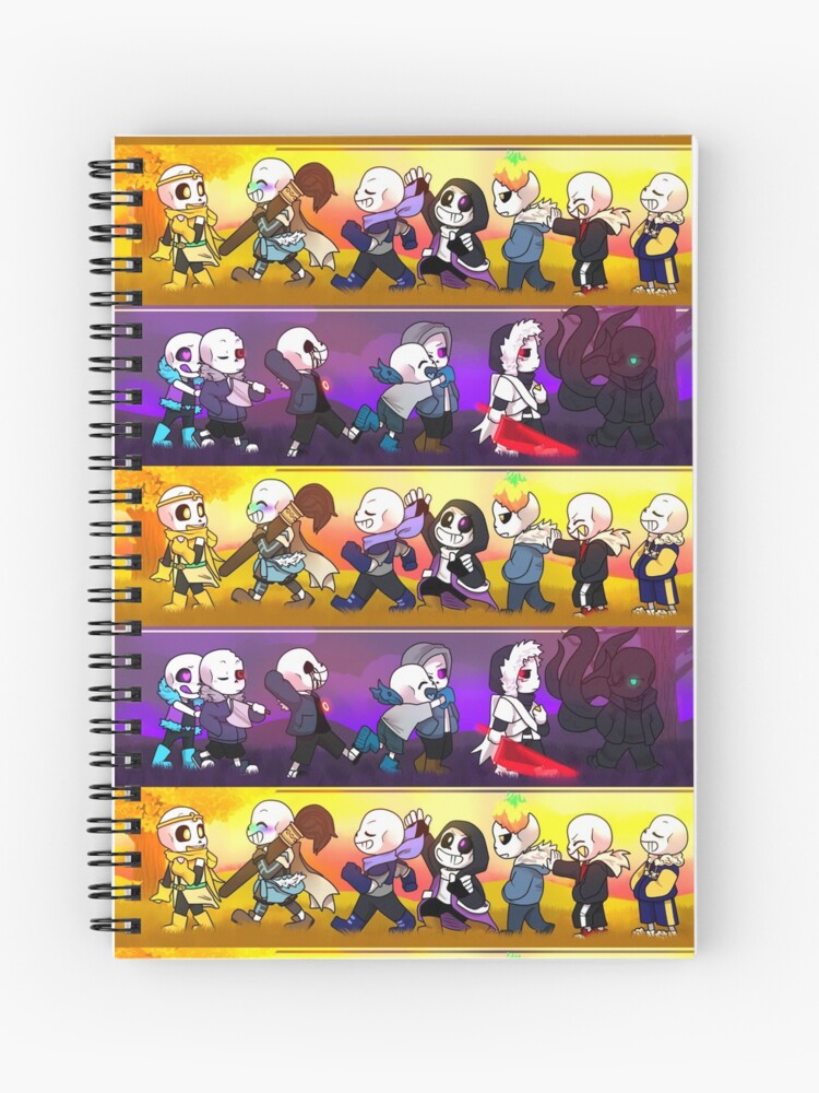 Undertale Au Sanses Good And Evil Spiral Notebook By Zoramoyashi Redbubble