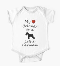 Body de manga corta Amor Schnauzer Miniatura