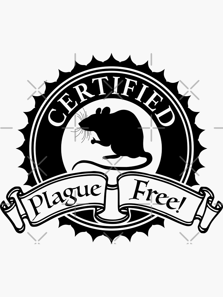 Thumbnail 3 of 3, Sticker, Plague Free designed and sold by RavenWake.