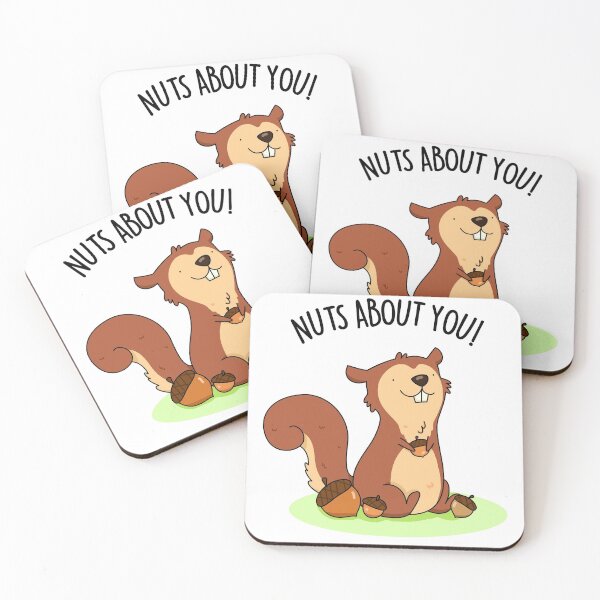 Item preview, Nuts About You Funny Squirrel Puns  designed and sold by punnybone.