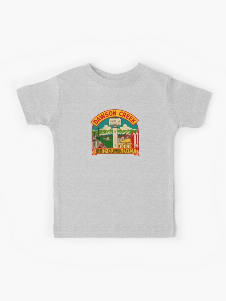 Dawson Creek BC Vintage Travel Decal Kids T-Shirt for Sale by