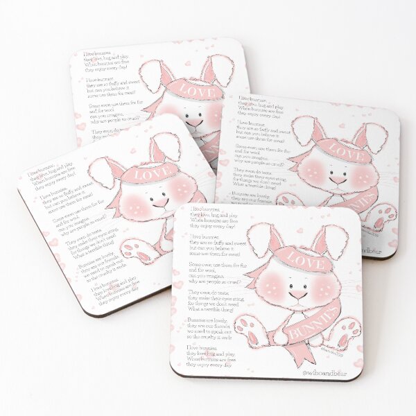 Item preview, I  love Bunnies poem designed and sold by wiboandbear.