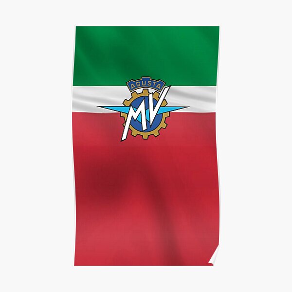 Italian Flag MV Agusta Poster