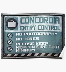 Concordia Entry Control Poster