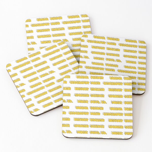 Item preview, Rad Yellow School Subject Sticker Pack designed and sold by The-Goods.