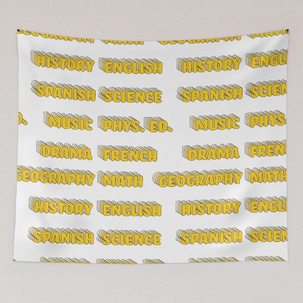 Item preview, Rad Yellow School Subject Sticker Pack designed and sold by The-Goods.
