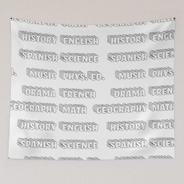 Item preview, Rad White School Subject Sticker Pack designed and sold by The-Goods.