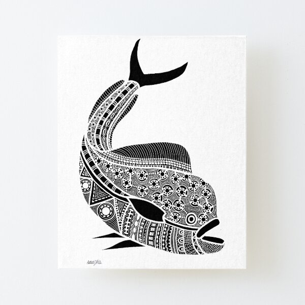 #530 - NATHALIE LE RICHE - ART and GIFTS - BNW MAHI MAHI GOLDEN DOLPHIN FISH - Connected Canvas Mounted Print