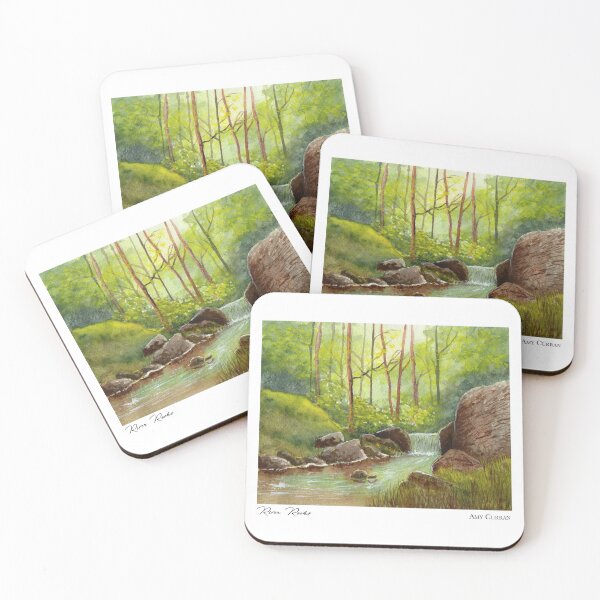 Item preview, River Rocks, Watercolour designed and sold by amyccreative.