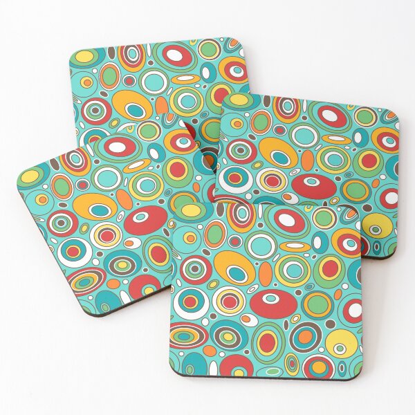 Item preview, Rainbow Mid Century Geometric - Circles Ovals designed and sold by Elsy's Art.