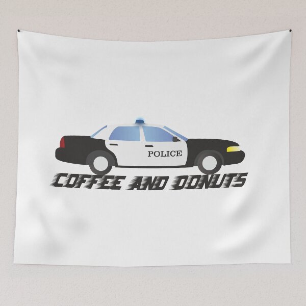 Item preview, Police Car Patrol Officers Like Coffee and Donuts designed and sold by NorseTech.