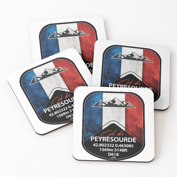 Item preview, Col de Peyresourde Cycle Motorcycle T-Shirt & Sticker - Route des Cols Pyrénées designed and sold by OuterShellUK.