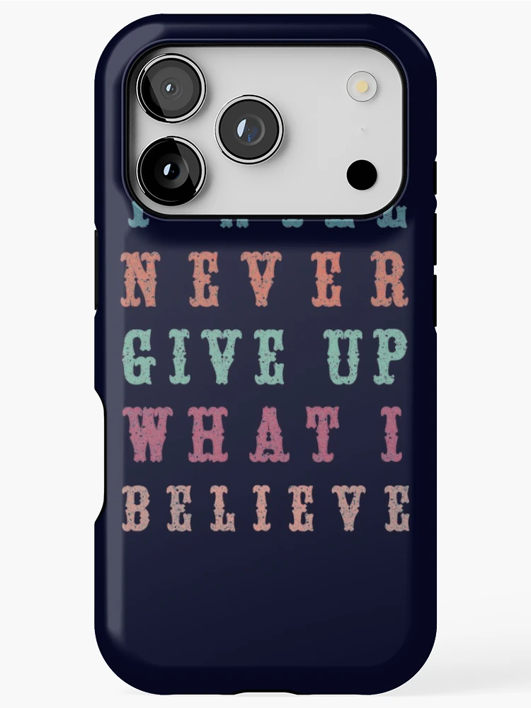 Thumbnail 1 of 4, iPhone Case, Never Give Up Typography designed and sold by Exosam.