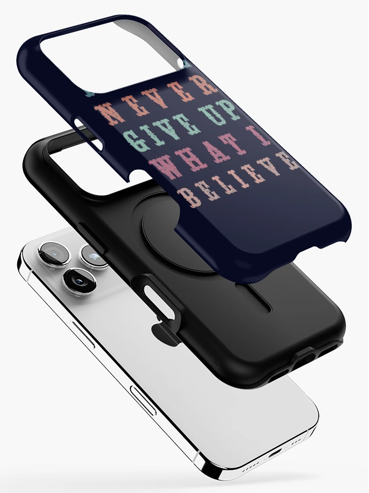 Thumbnail 2 of 4, iPhone Case, Never Give Up Typography designed and sold by Exosam.