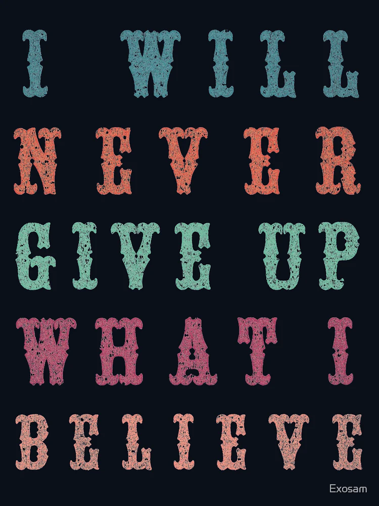 Imagen 6 de 6, Sudadera con capucha con la obra Never Give Up Typography, diseñada y vendida por Exosam.