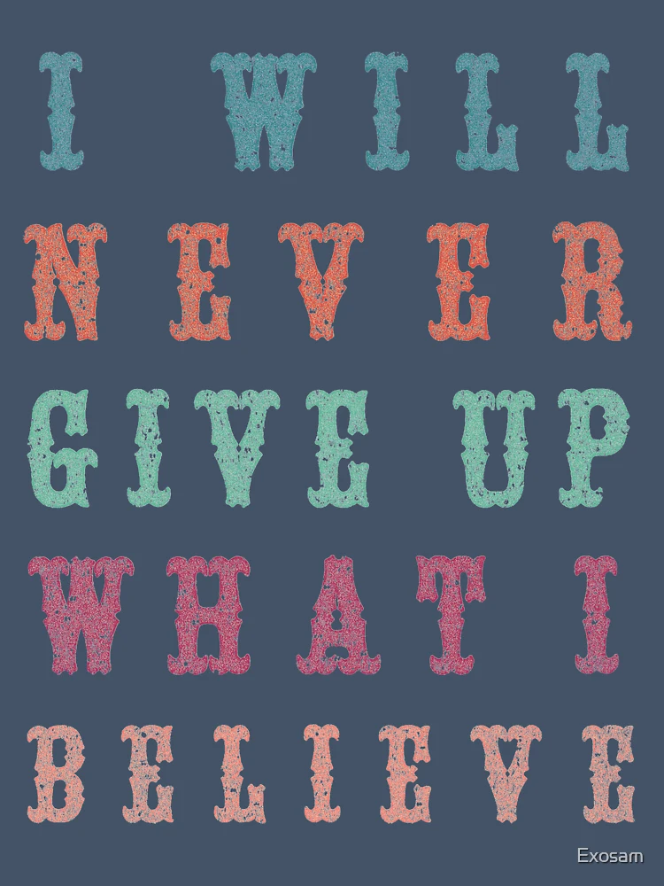 Thumbnail 7 of 7, Oversized T-Shirt, Never Give Up Typography designed and sold by Exosam.