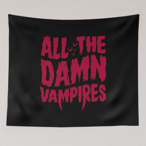 Item preview, Damn Vampires - Goth - 80's Retro Horror Quote  designed and sold by Nemons.