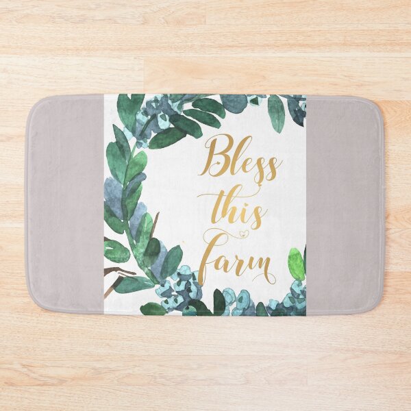 Item preview, Bless this Farm Home Quote Hand Lettering Gold Calligraphy Golden Design designed and sold by tanabe.