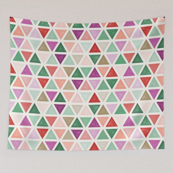 Item preview, Colorful triangles geometric pattern designed and sold by HannaPaulina.