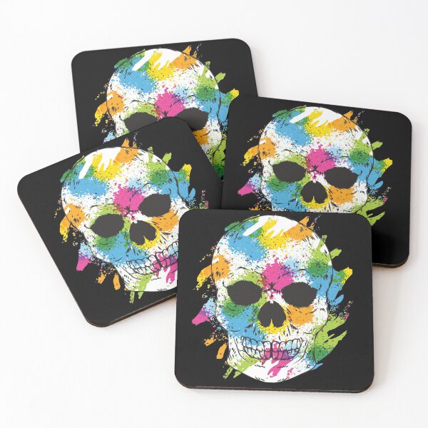 Item preview, Watercolors Skull Halloween Colorful Effect designed and sold by Basti09.