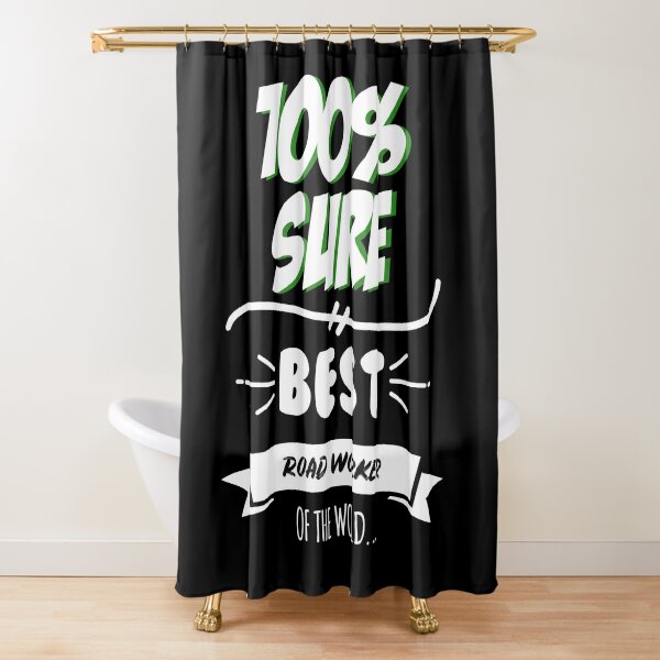 Road Shower Curtains Redbubble - highway worker job roblox