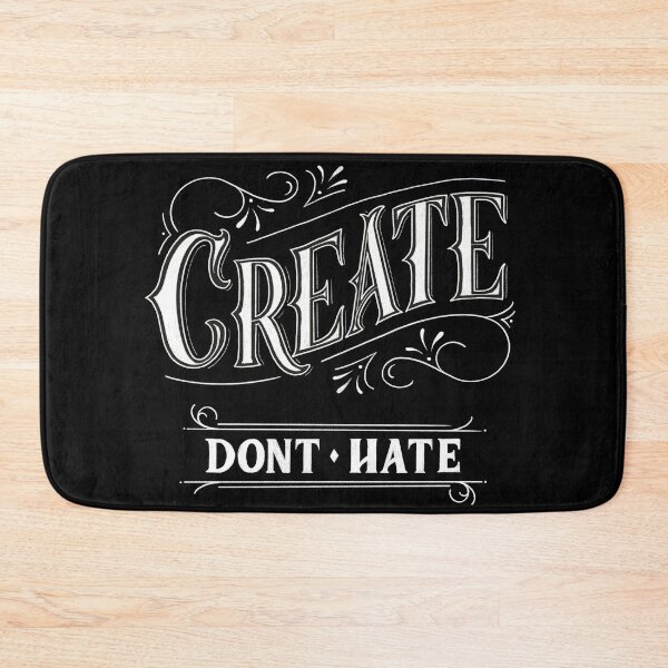 Item preview, Create dont  Hate - Vintage Handlettered Font white designed and sold by Kerstin Ebner.