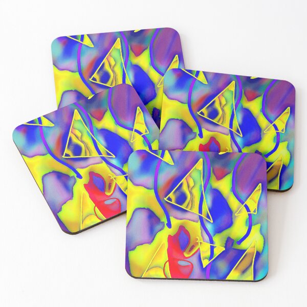 Item preview, Yellow Triangles Abstract designed and sold by bloomingvine.