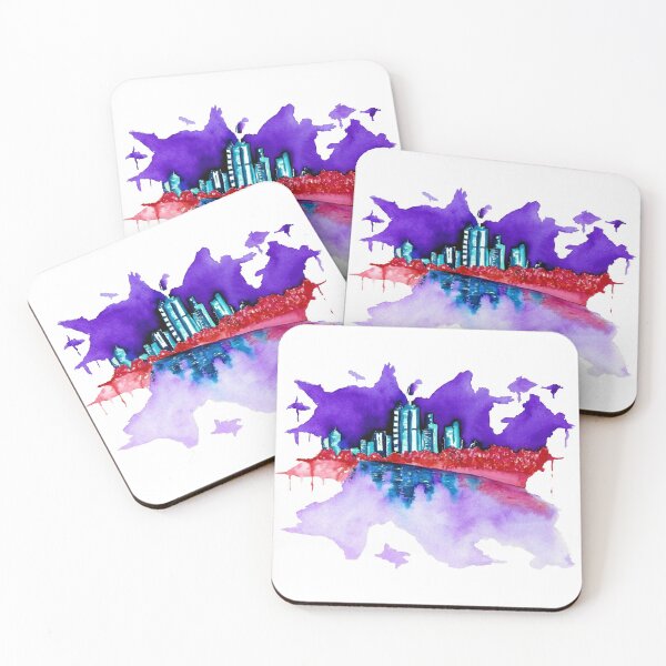 Item preview, Watercolour Melbourne Cityscape designed and sold by ZachLemon.