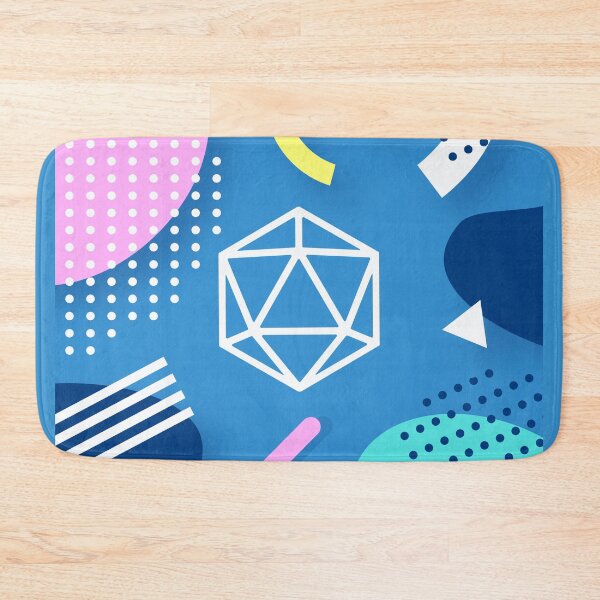 Item preview, Retro Memphis Blue Polyhedral 20 Sided Dice Tabletop RPG designed and sold by pixeptional.