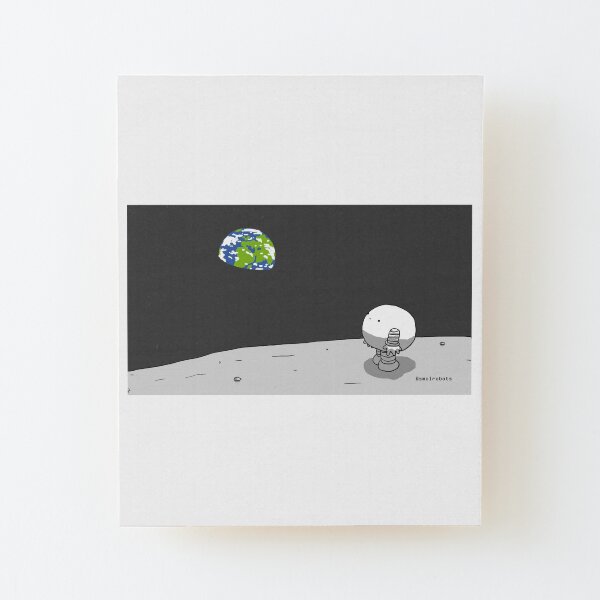 Moonbot Wood Mounted Print