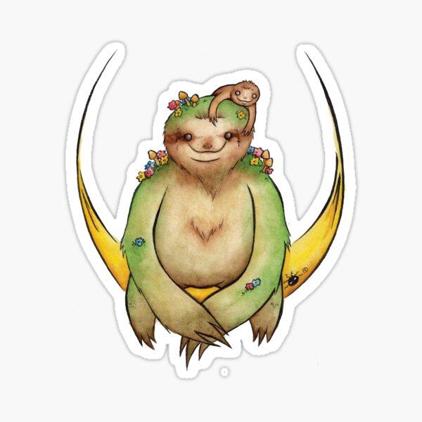Moon sloth Sticker