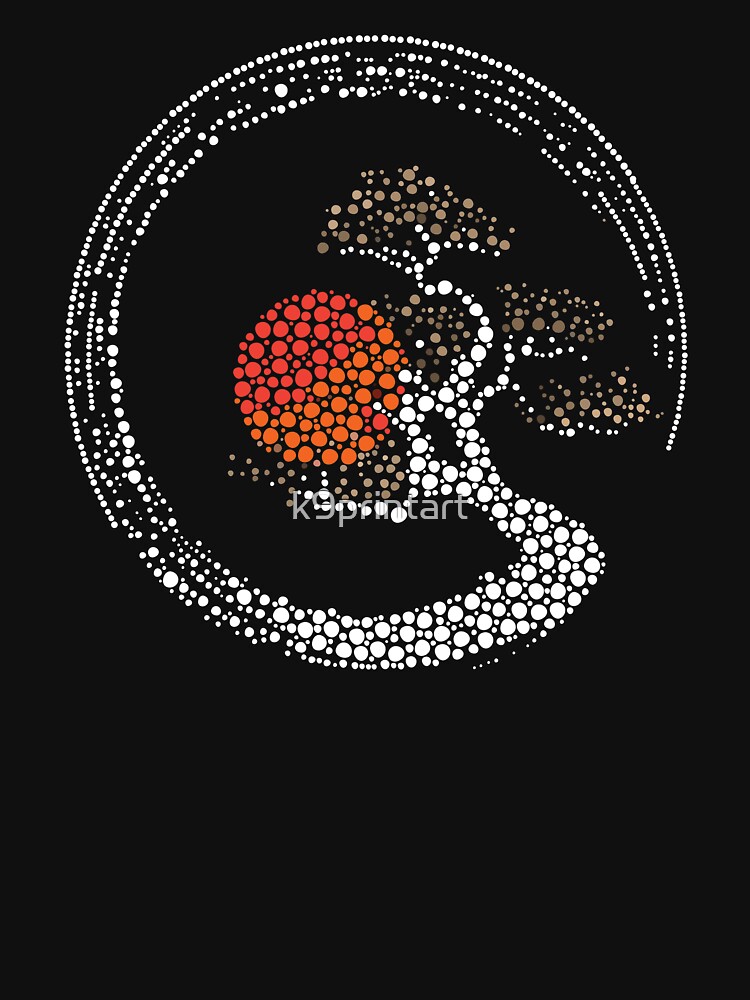 Disover Dot Art Enso Circle and Bonsai Tree | Classic T-Shirt