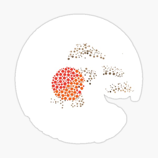Aperçu de l'œuvre Cercle Enso et arbre Bonsaï en Dot Art créée et vendue par k9printart.