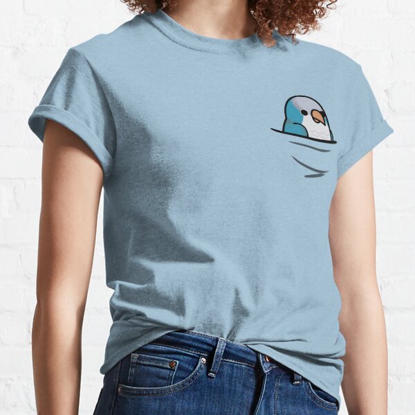 Too Many Birds! - Blue Quaker Parrot/Monk Parakeet Classic T-Shirt