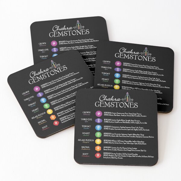 Item preview, Chakra Gemstones Poster - Black 58 designed and sold by serenaking.