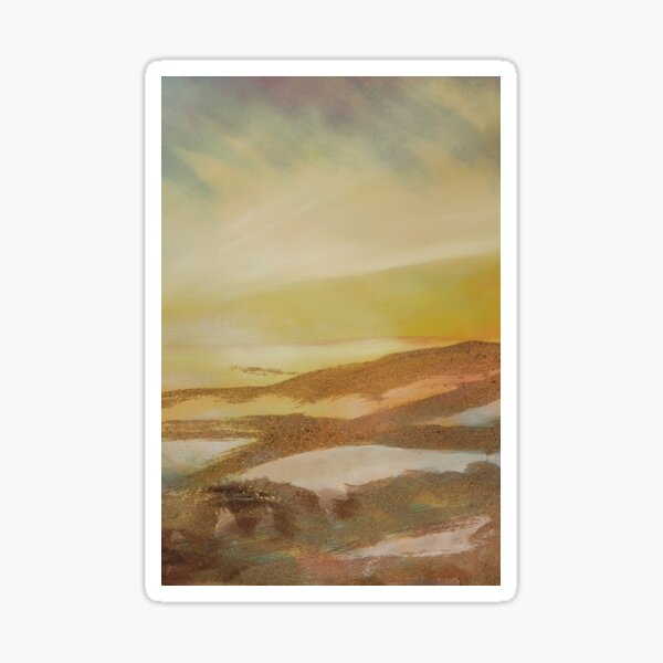 Dawn Landscape Oil Painting Sticker