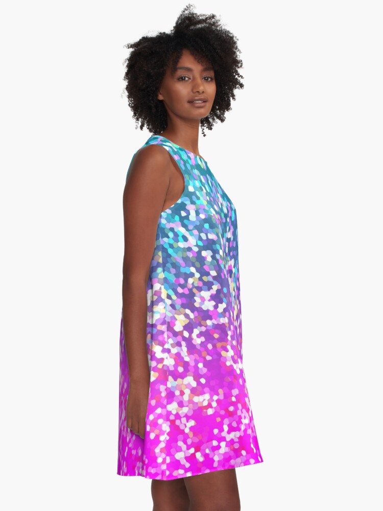 Alternate view of Glitter Graphic A-Line Dress