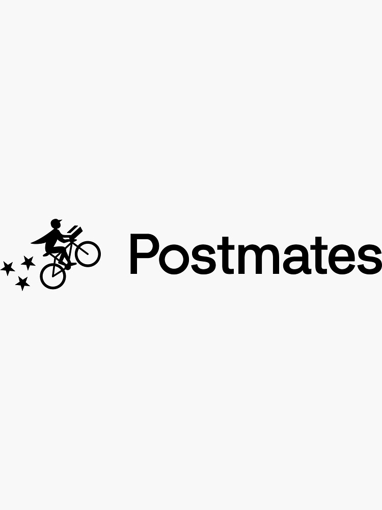 "Postmates Delivery Logo Sticker" Sticker for Sale by folfol Redbubble