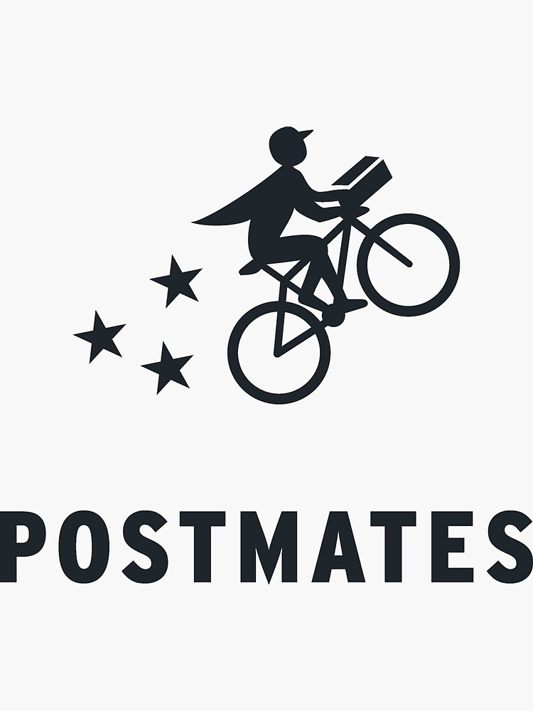 "Postmates Delivery / Driver Logo Stacked Sticker" Sticker for Sale by