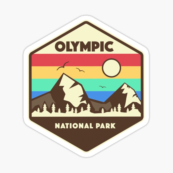 Olympic National Park Decal Washington Vintage Style Vinyl Sticker 