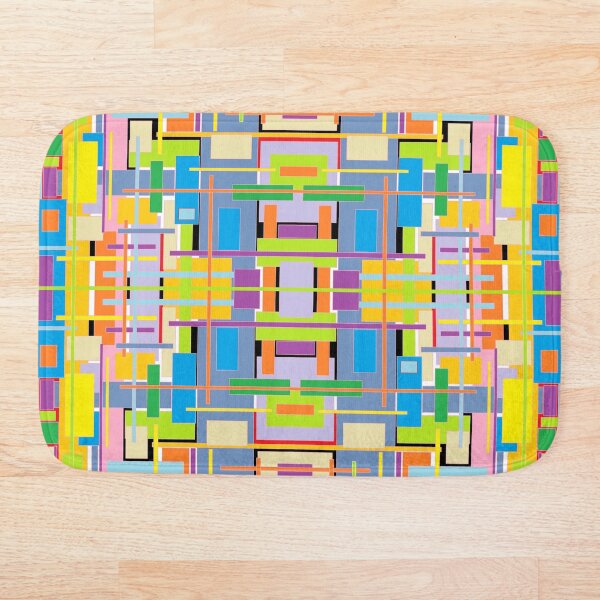 Housing bricks colorful pattern Bath Mat