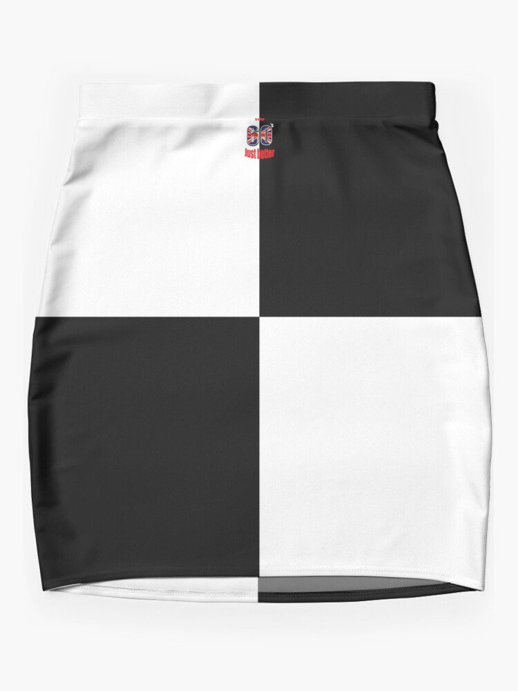 Black and shop white 60s skirt