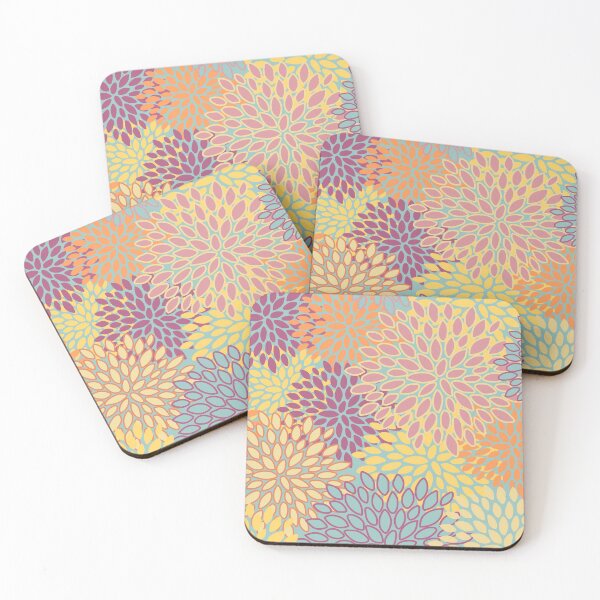 Item preview, Abstract Flower Pattern, Orange, Yellow, Teal, Pink  designed and sold by meggydesigns.