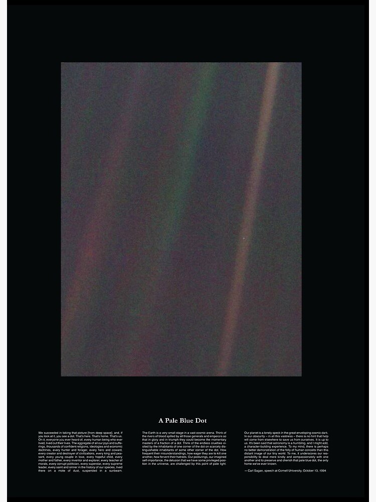Pale blue dot”. Image credit: NASA. The guiding question is, do we