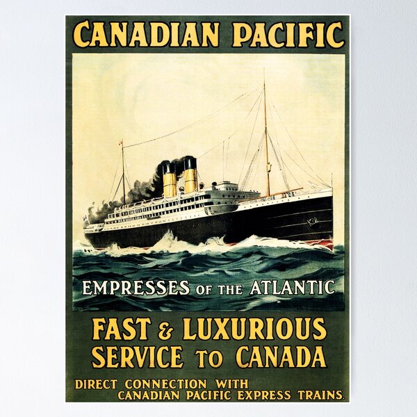 Item preview, Fast Luxurious Service To Canada Atlantic Advertising Vintage Ocean Travel designed and sold by retroposters.