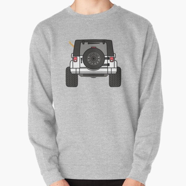 Jeep Wave Vista posterior - Jeep blanco Sudadera sin capucha