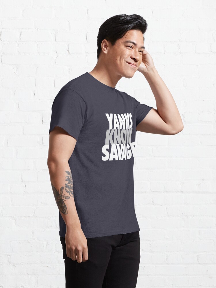 NEW YORK YANKEES SAVAGES SHIRT TEE CLASSIC DESIGN