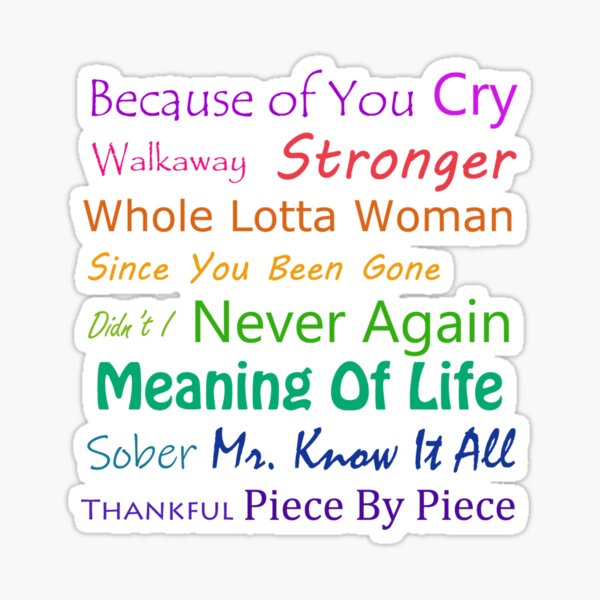 Item preview, Kelly Clarkson Song titles. designed and sold by Emilie Boulter.