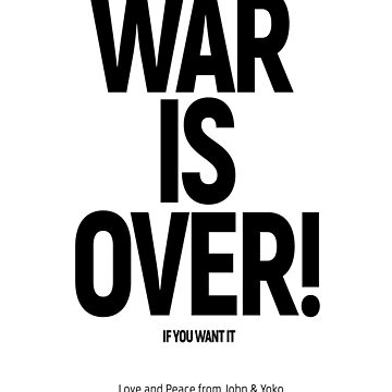 War is Over - John Lennon & Yoko Ono Pin by Boogosh